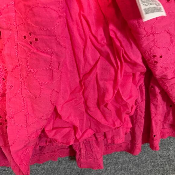 Old Navy Dress Womens Medium Pink Long‎ Sleeve Mini Tiered Bohemian Cottage Core - Picture 7 of 14